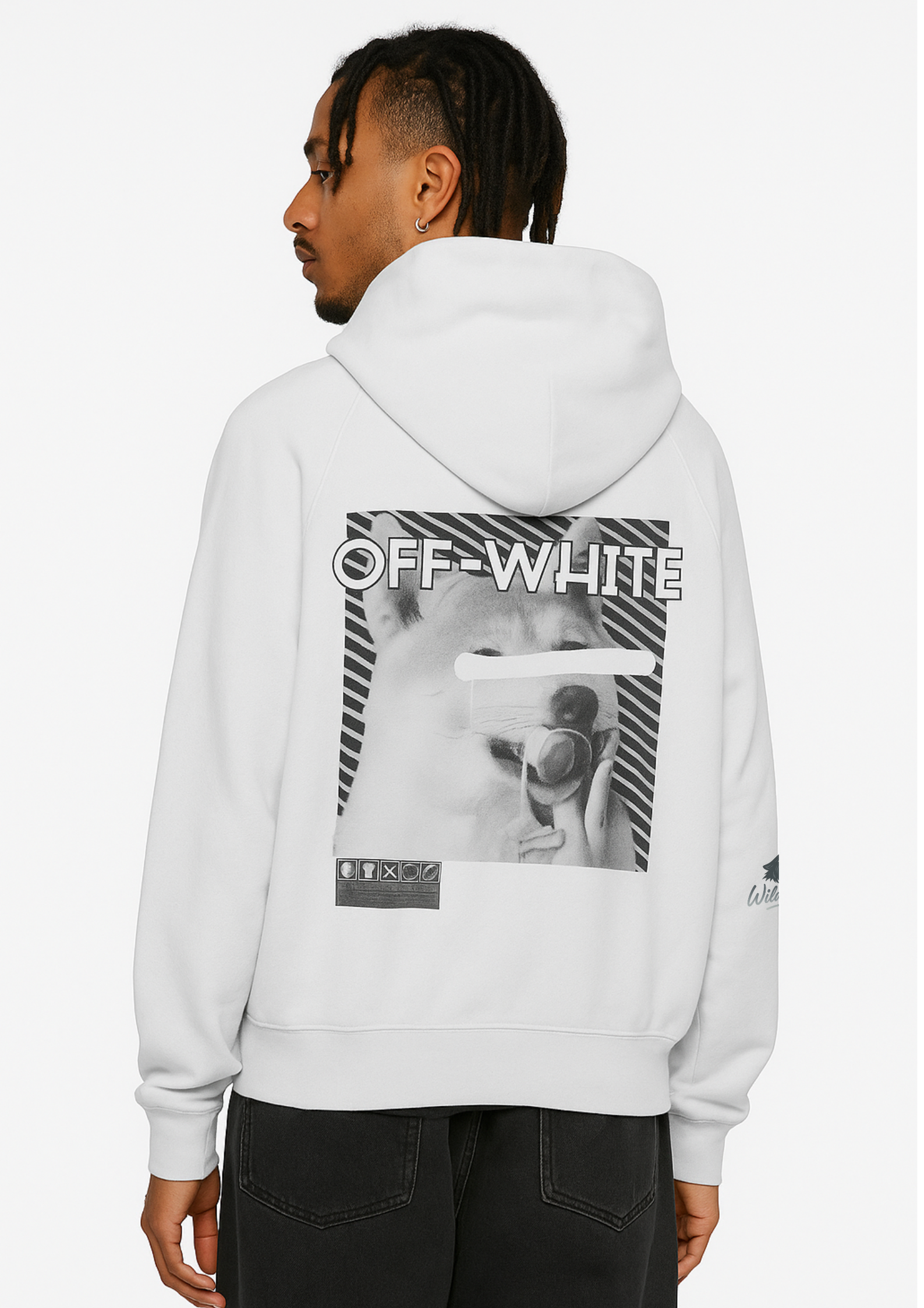 AKITA INU™ OFF WHITE | Hoodie unisexe 380 g/m² doublé polaire