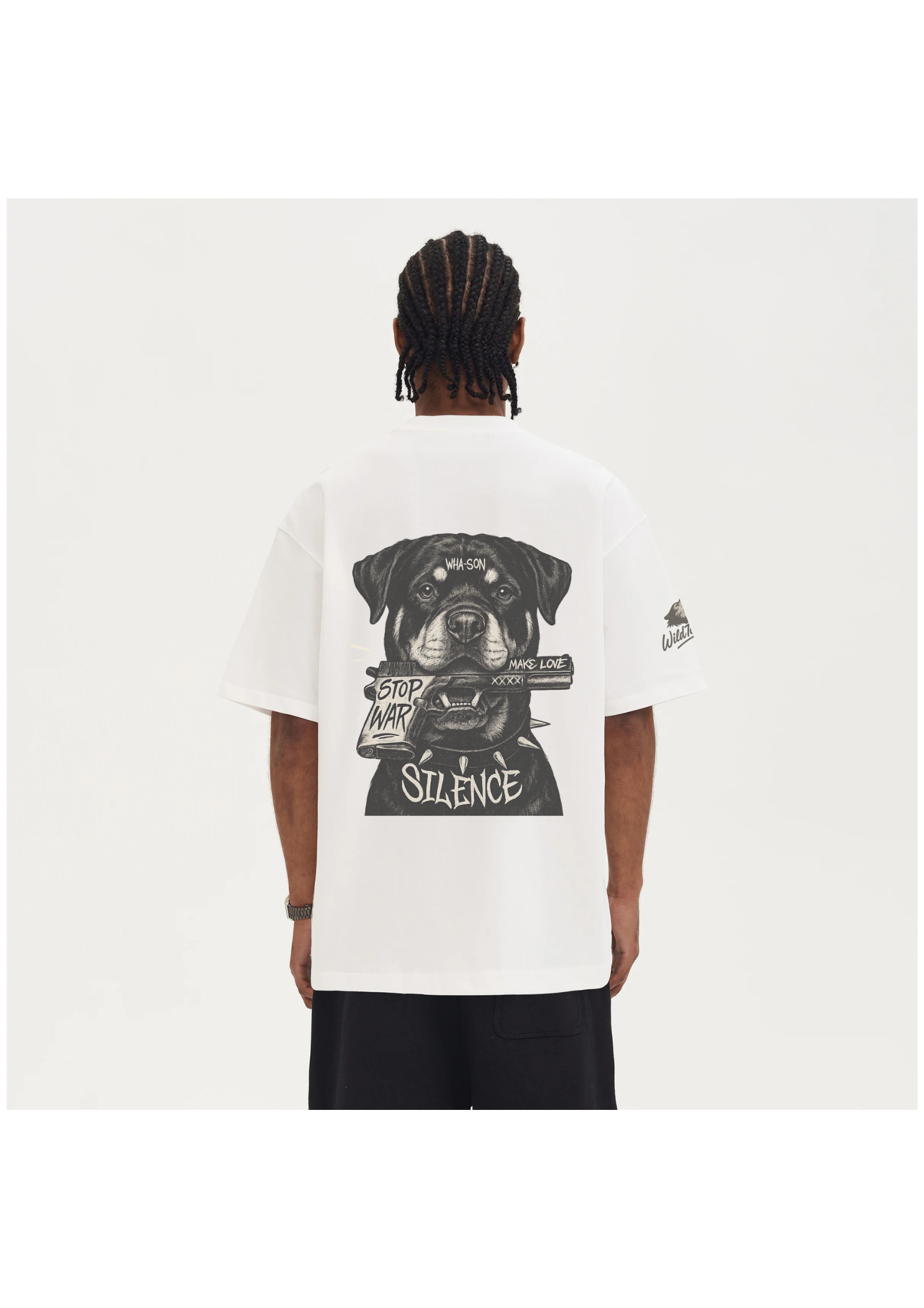 ROTTWEILER™ T-shirt coupe carrée 280 g/m² – Silence Gun