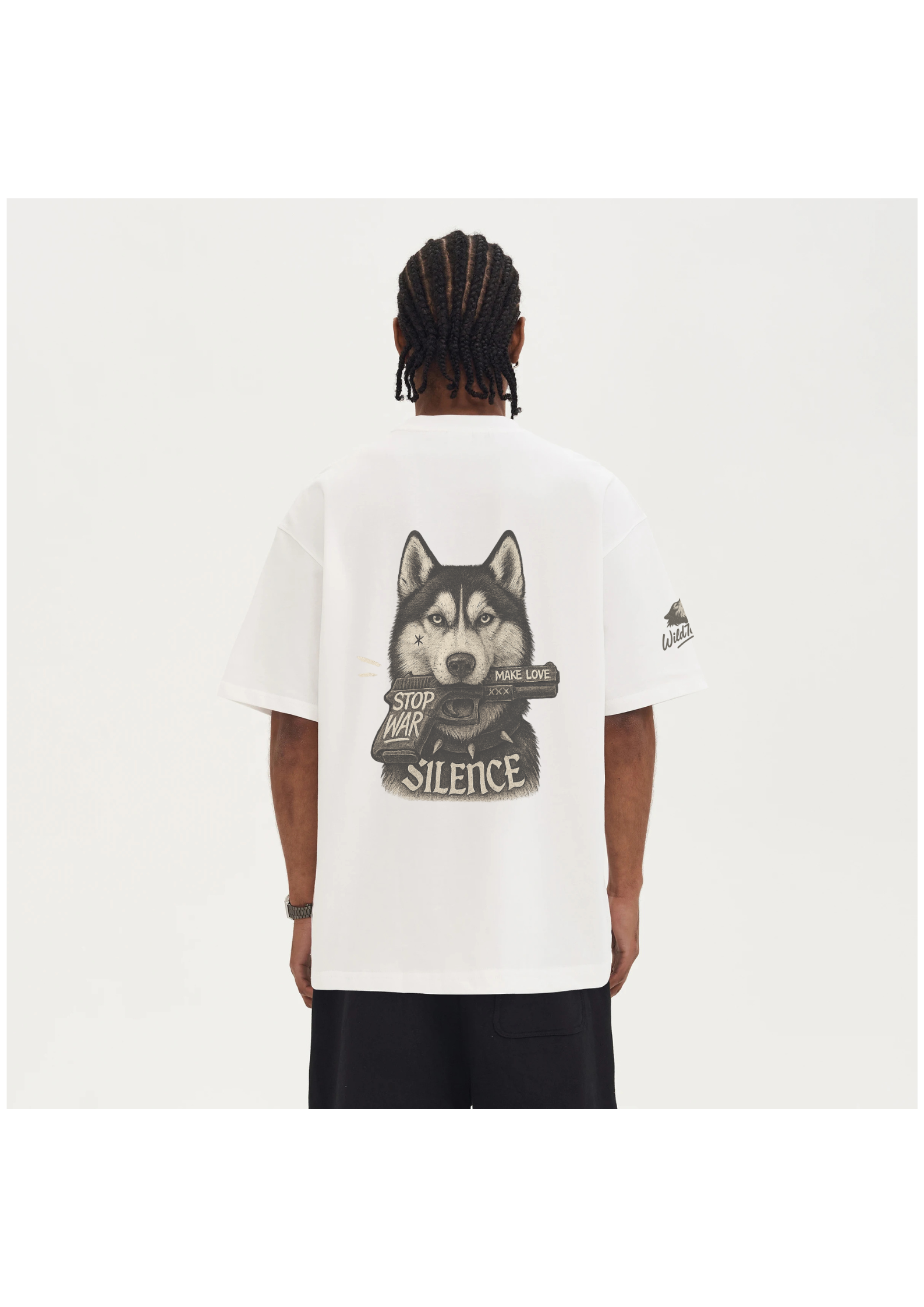 HUSKY™ T-shirt coupe carrée 280 g/m² – Silence Gun