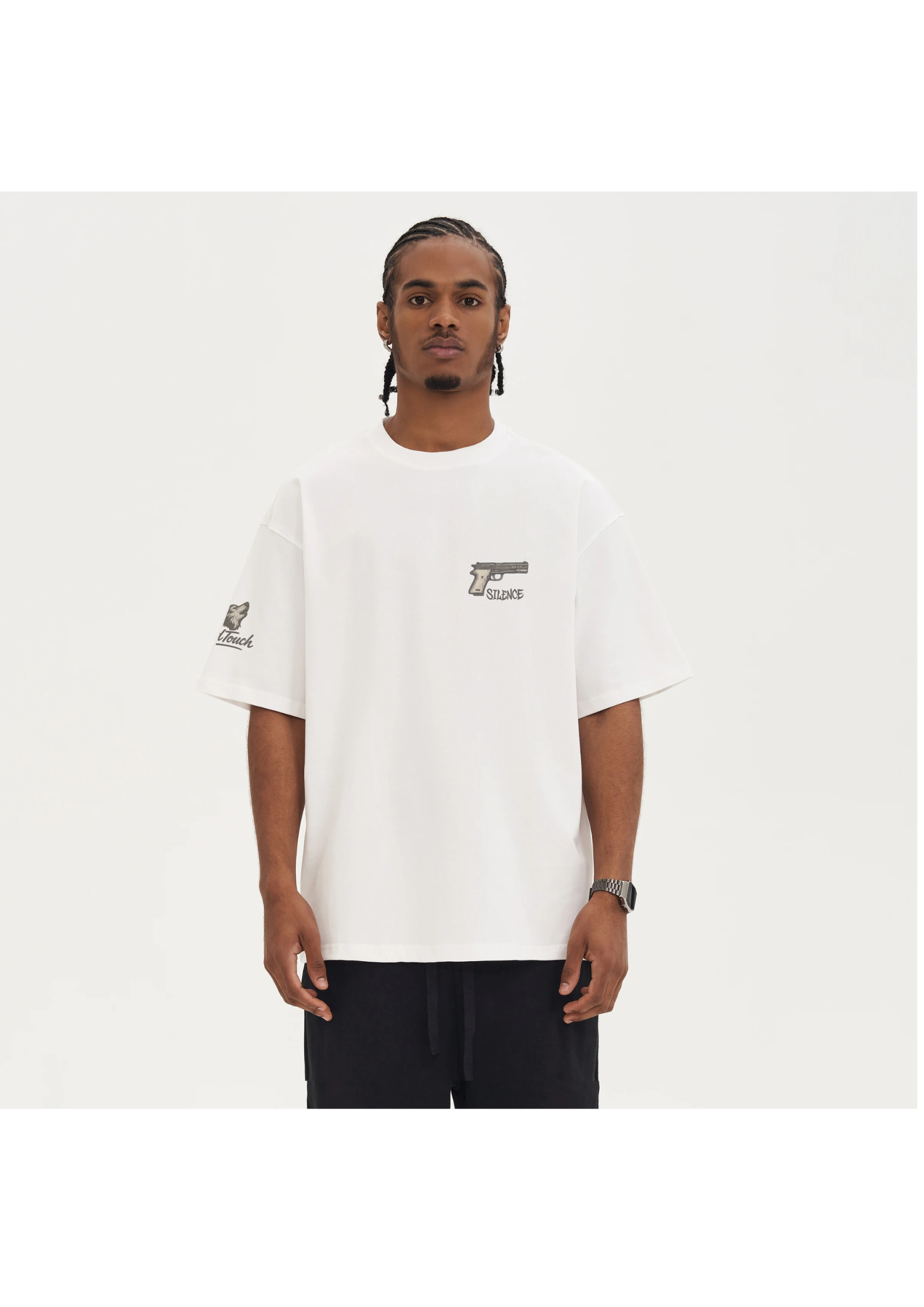 HUSKY™ T-shirt coupe carrée 280 g/m² – Silence Gun