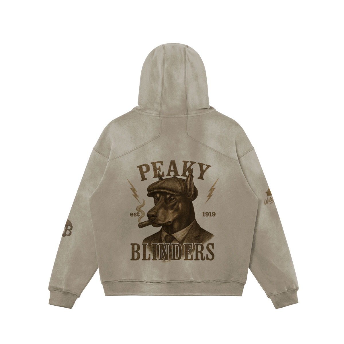 DOBERMAN™ Peaky Blinders | Hoodie unisexe ultra-épais 400 g/m² – Effet délavé soleil