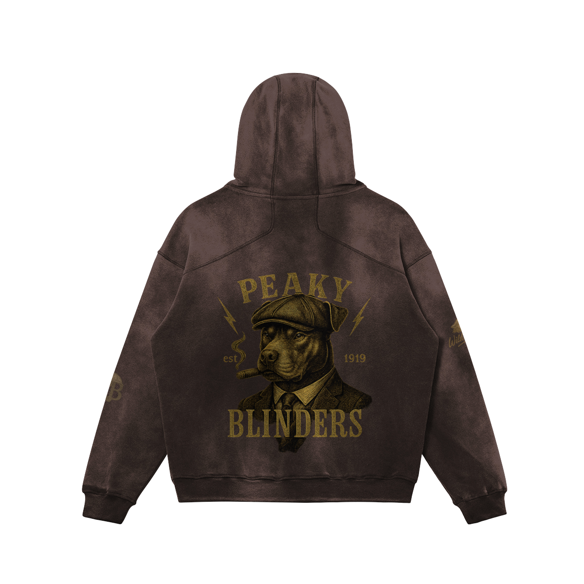PITBULL™ Peaky Blinders | Hoodie unisexe ultra-épais 400 g/m² – Effet délavé soleil