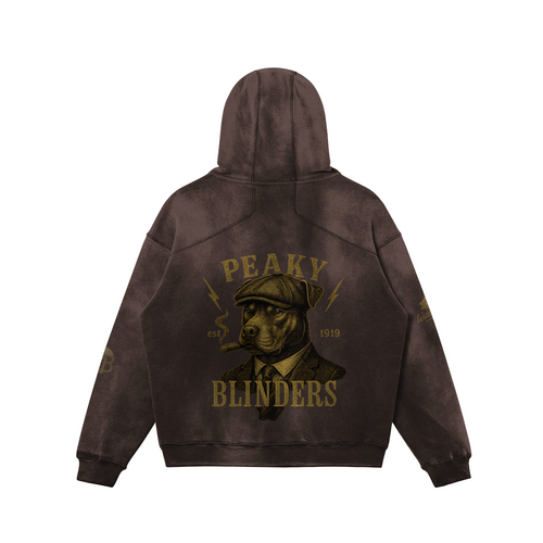 PITBULL™ Peaky Blinders | Hoodie unisexe ultra-épais 400 g/m² – Effet délavé soleil