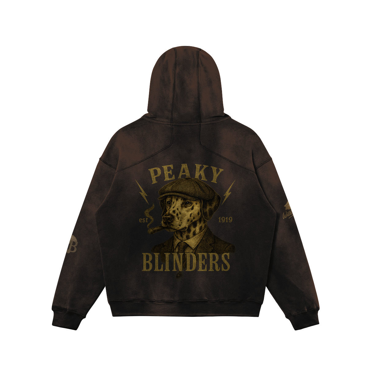 DALMATIEN™ Peaky Blinders | Hoodie unisexe ultra-épais 400 g/m² – Effet délavé soleil