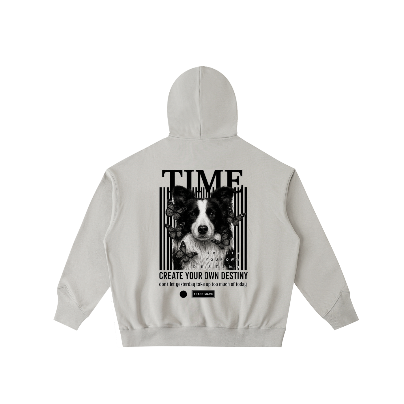 BORDER COLLIE™ TIME | Hoodie polaire à grande capuche demi-zip